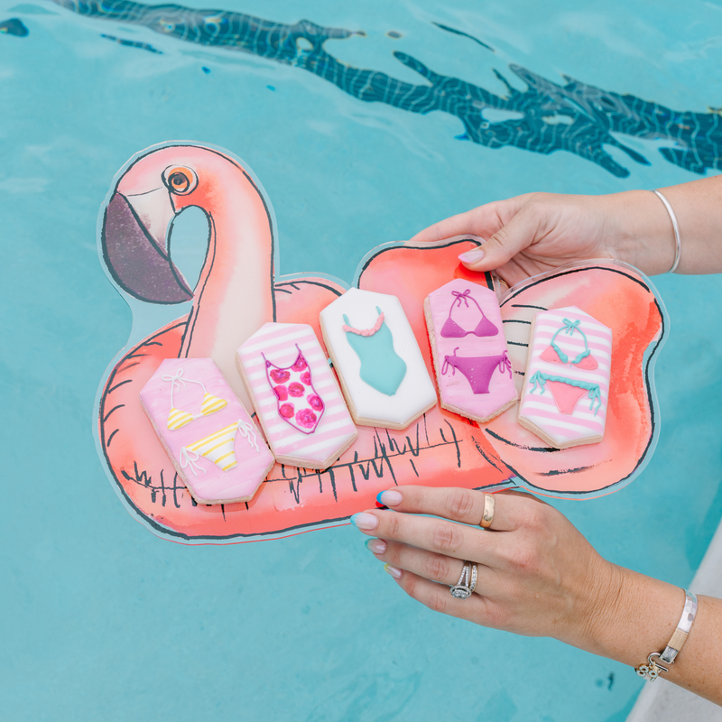 FLAMINGO FLOATY ACRYLIC CHARCUTERIE & SNACK BOARD