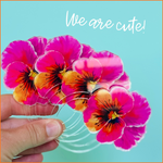 PRETTY PANSY ACRYLIC NAPKIN RINGS