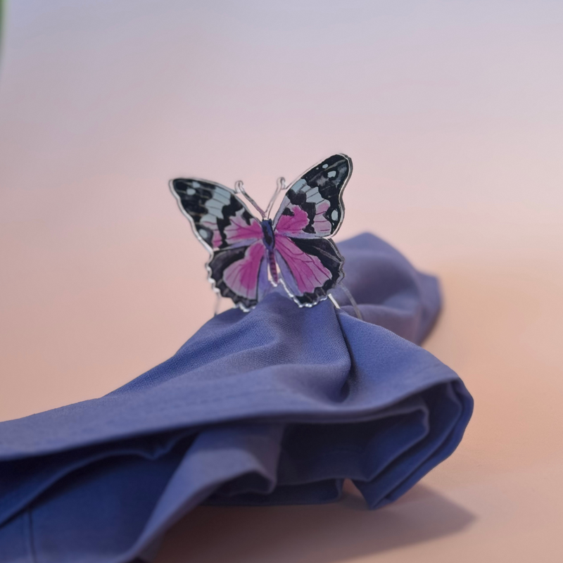 JOLIE BUTTERFLY ACRYLIC NAPKIN RINGS
