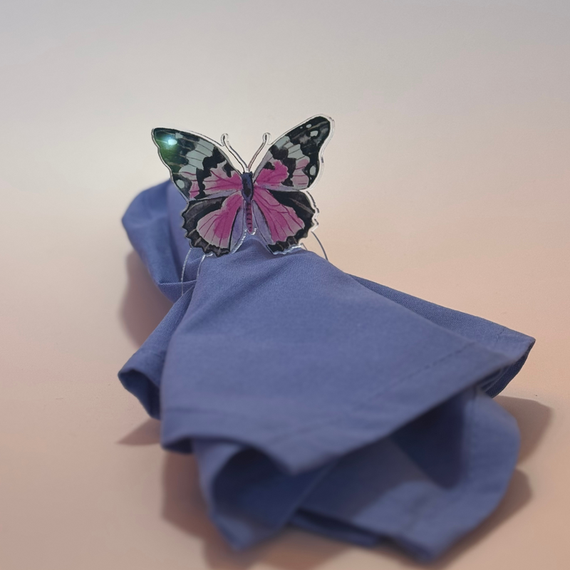 JOLIE BUTTERFLY ACRYLIC NAPKIN RINGS