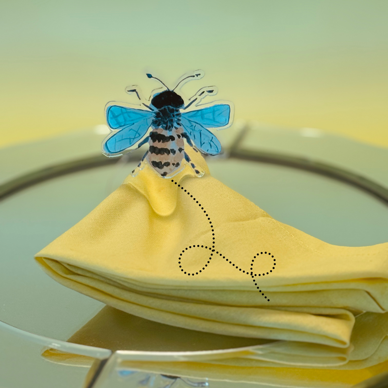 AS X EVELYN HENSON BUZZ BUZZ ACRYLIC NAPKIN RINGS