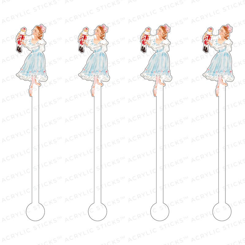 AS X SIMPLY JESSICA MARIE CLARA & NUTCRACKER ACRYLIC STIR STICKS