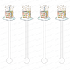 AS X EVELYN HENSON BIRTHDAY CONFETTI CAKE SLICE ACRYLIC STIR STICKS
