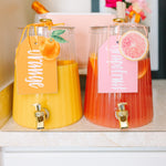 ORANGE ACRYLIC GIFT TAG