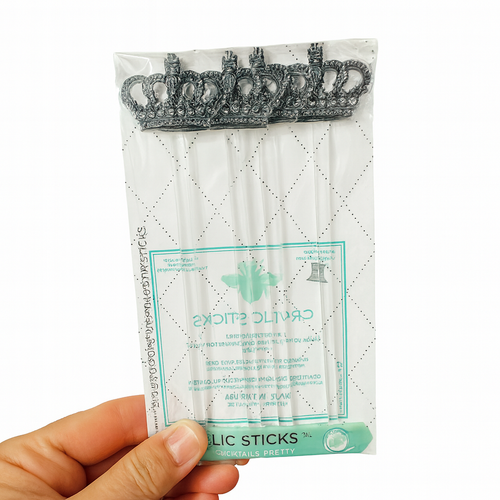 GRAY CROWN ACRYLIC STIR STICKS