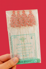 PEPPERMINT HOLIDAY TREE ACRYLIC STIR STICKS