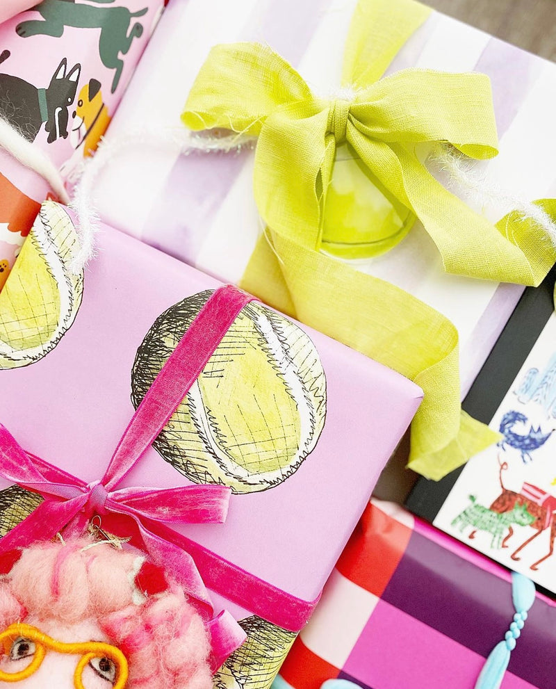 TENNIS BALL ACRYLIC GIFT TAG