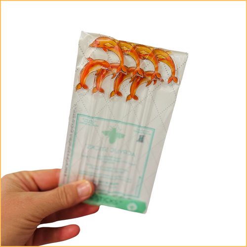 TANGERINE DOLPHINS ACRYLIC STIR STICKS