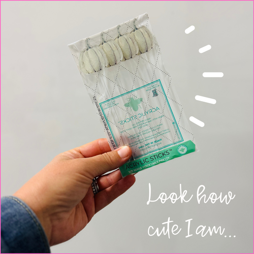 CROCHET LACE GOURD ACRYLIC STIR STICKS