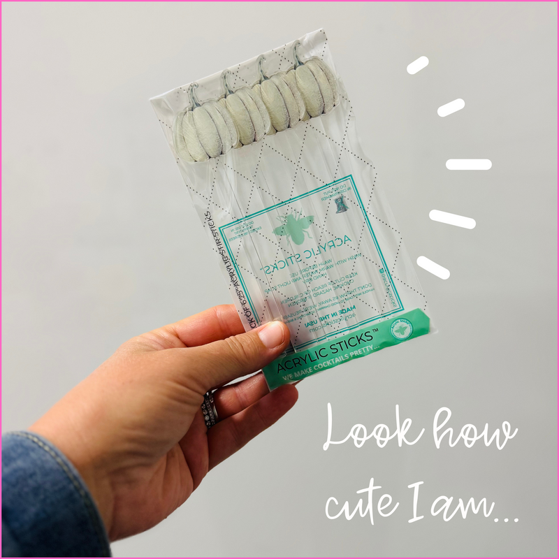 CROCHET LACE GOURD ACRYLIC STIR STICKS