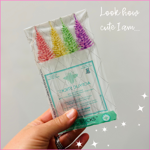 TINSEL TREES ACRYLIC STIR STICKS COMBO