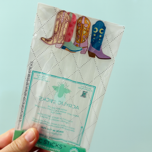 HOWDY, COWGIRL ACRYLIC STIR STICKS COMBO
