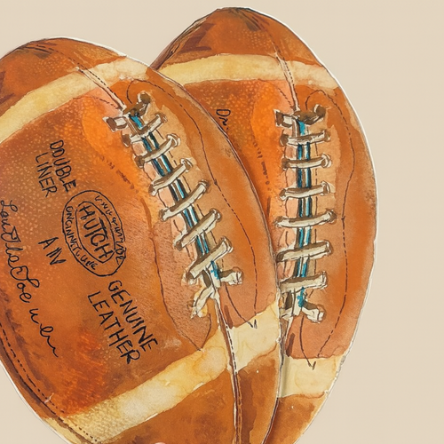 VINTAGE FOOTBALL ACRYLIC CHARCUTERIE BOARD