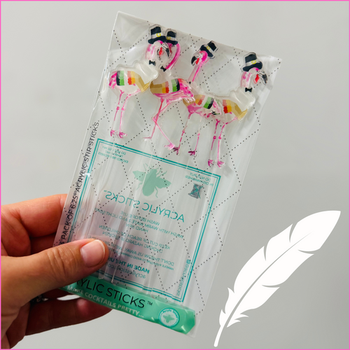 AS X EVELYN HENSON A GROUP OF GOBBLES ACRYLIC STIR STICKS COMBO