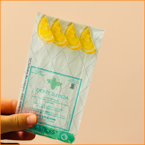 LEMON SLICE ACRYLIC STIR STICKS