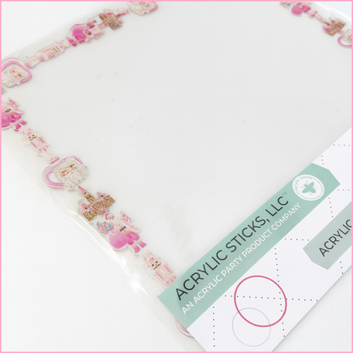 PRETTY IN PINK CHRISTMAS ACRYLIC FRAMED CHARCUTERIE & SNACK BOARD