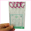 HOT PINK FLOATING HEART ACRYLIC STIR STICKS