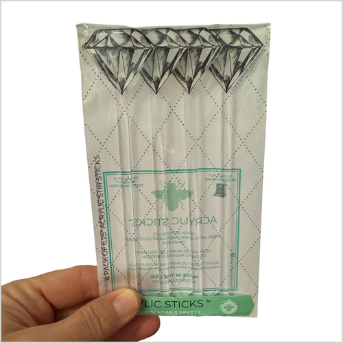 SKETCH DIAMOND ACRYLIC STIR STICKS