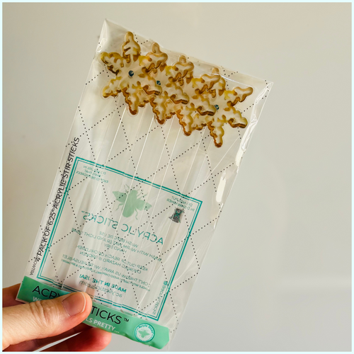 SNOWFLAKE SUGAR COOKIE ACRYLIC STIR STICKS