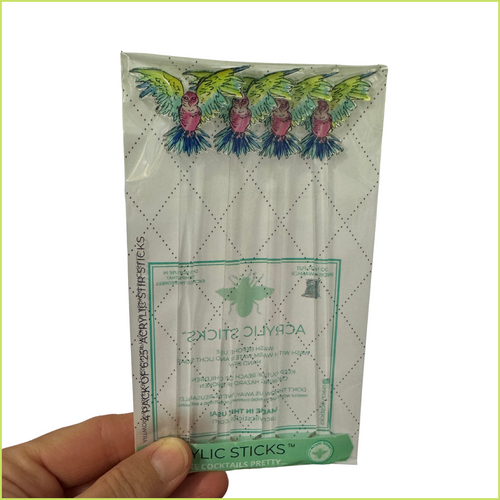 FLYING OWL ACRYLIC STIR STICKS