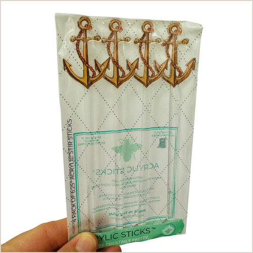 BRONZE ANCHOR ACRYLIC STIR STICKS