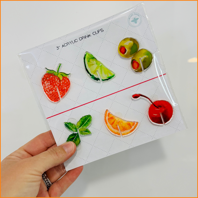 COCKTAIL GARNISHES ACRYLIC DRINK CLIP COMBO