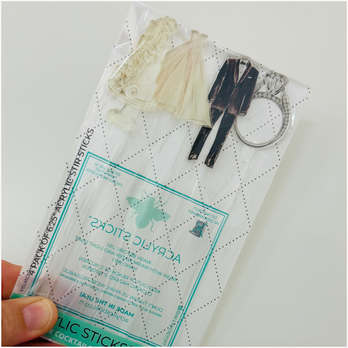 I DO WEDDING ACRYLIC STIR STICKS COMBO