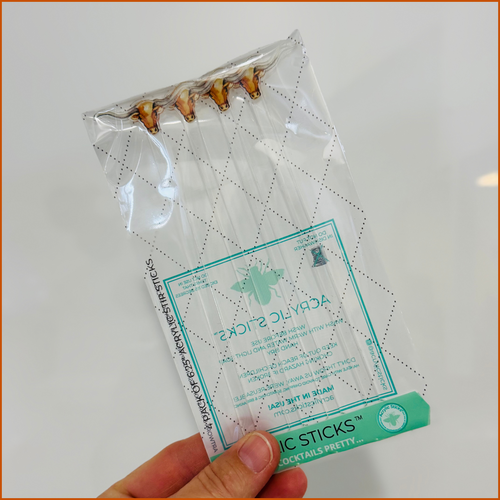 LONGHORN HEAD ACRYLIC STIR STICKS