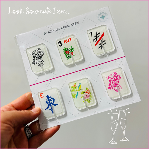 CLASSIC MAHJONG ACRYLIC DRINK CLIP COMBO