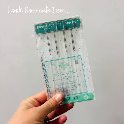 ROUND TOP (TEXAS) ACRYLIC STIR STICKS