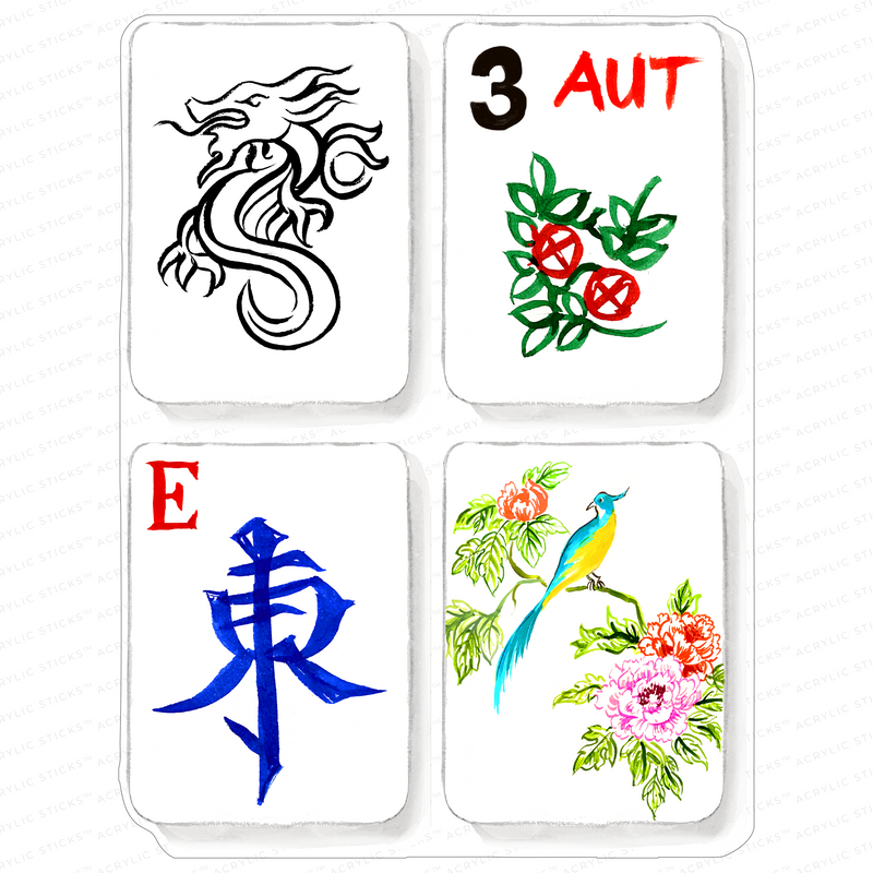 CLASSIC MAHJONG TILES ACRYLIC CHARCUTERIE & SNACK BOARD