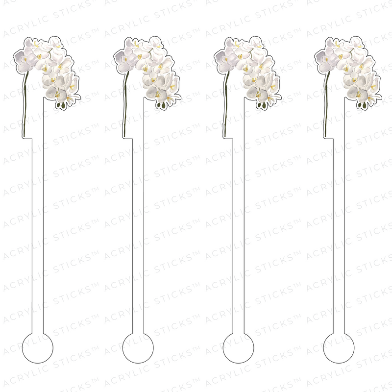 PHALENOPSIS ORCHID STEM ACRYLIC STIR STICKS
