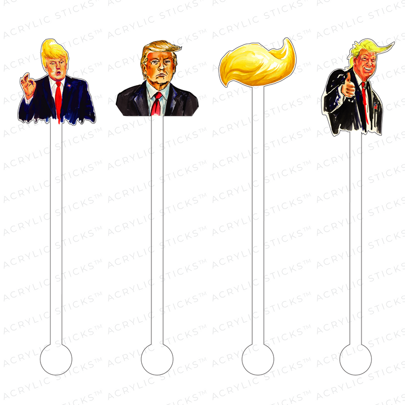 TRUMP ACRYLIC STIR STICKS COMBO