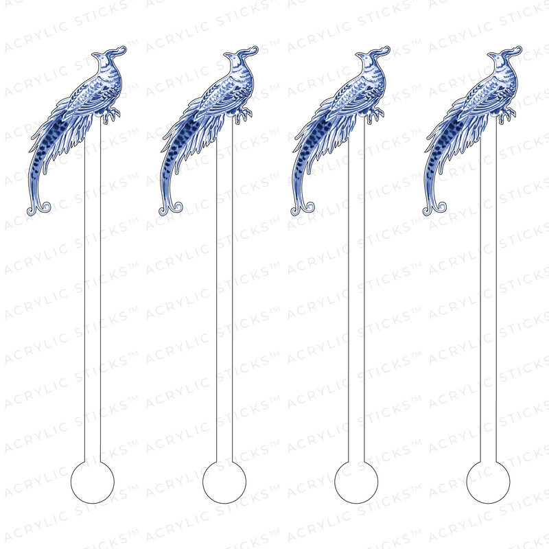 BLUE PHEASANT ACRYLIC STIR STICKS