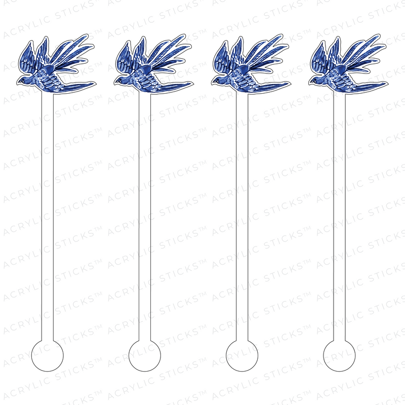 BLUE SPARROW ACRYLIC STIR STICKS