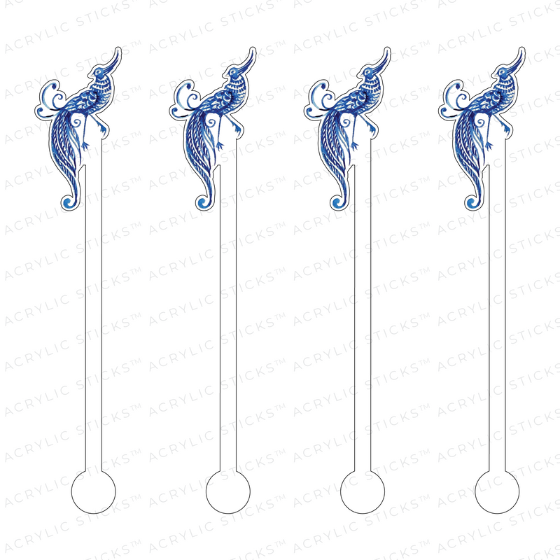 BAILEY BLUE BIRD ACRYLIC STIR STICKS