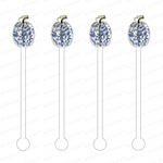 BLUE & WHITE WILLOW GOURD ACRYLIC STIR STICKS