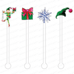CHRISTMAS ELF ACRYLIC STIR STICKS COMBO