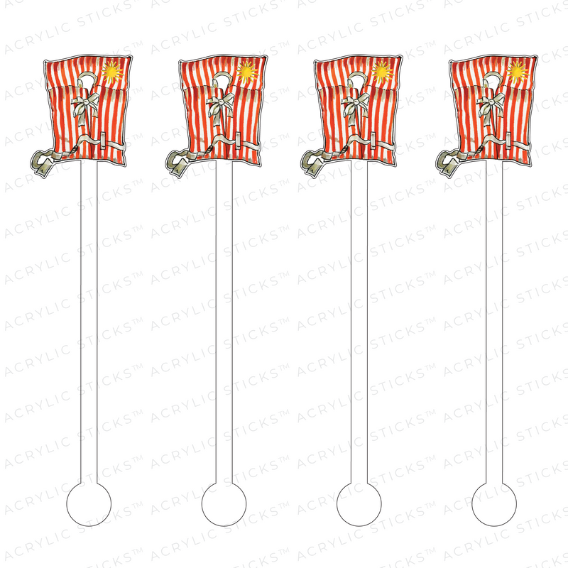 LIFE JACKET ACRYLIC STIR STICKS