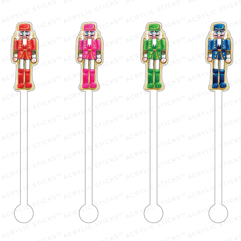 NUTCRACKER SUGAR COOKIES ACRYLIC STIR STICKS COMBO
