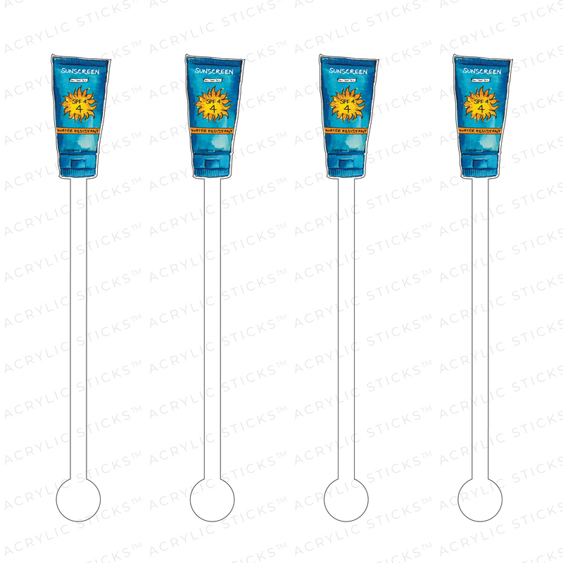 SUNSCREEN ACRYLIC STIR STICKS