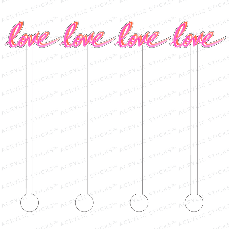 love ACRYLIC STIR STICKS
