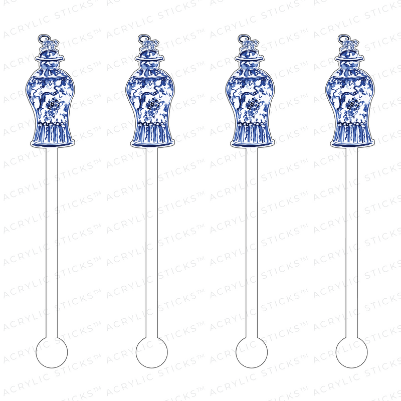 EXOTIC MONKEY GINGER JAR ACRYLIC STIR STICKS