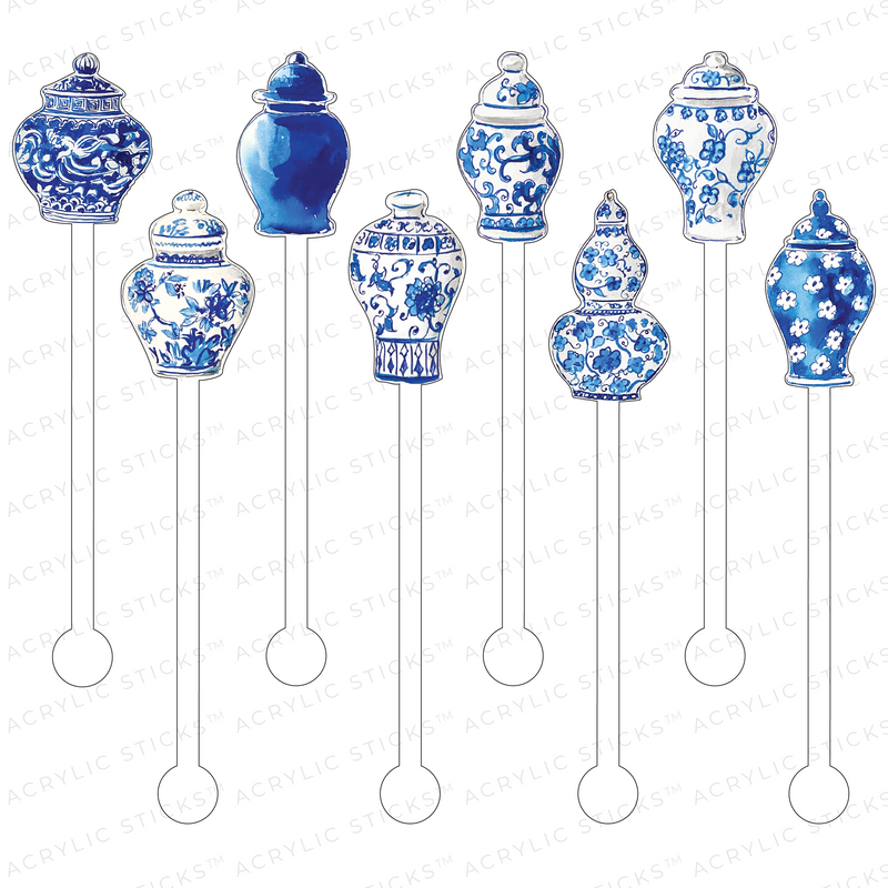 PARTY LIKE A GINGER JAR ACRYLIC STIR STICKS COMBO