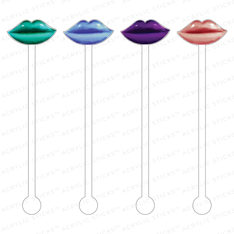 I AIN'T SHY LIPS ACRYLIC STIR STICKS COMBO