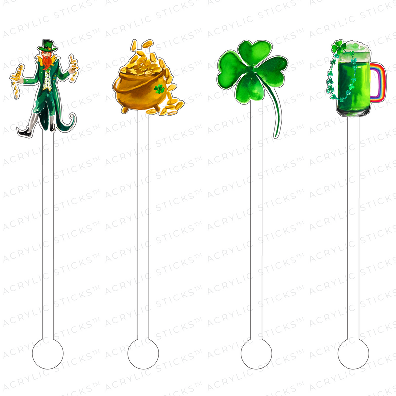 ST. PATTY'S DAY ACRYLIC STIR STICKS COMBO