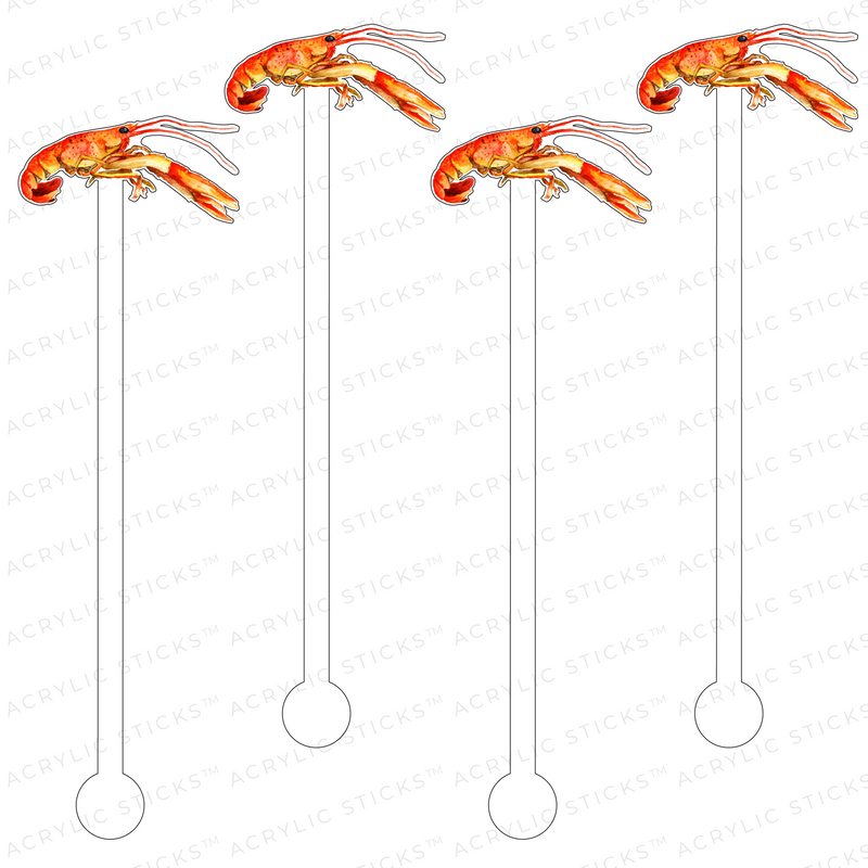 CRAWFISH ACRYLIC STIR STICKS