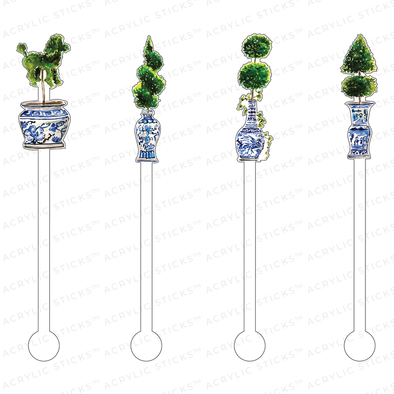LET'S TALK TOPIARIES ACRYLIC STIR STICKS COMBO