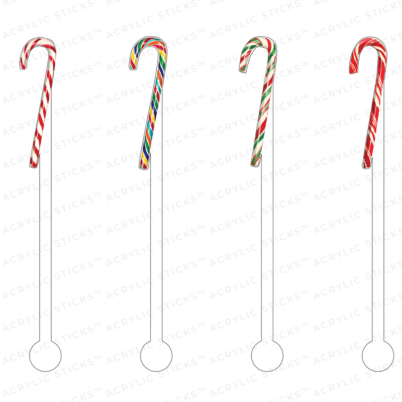 CANDY CANES ACRYLIC STIR STICKS COMBO