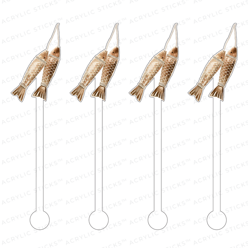 WOODEN FISH ACRYLIC STIR STICKS